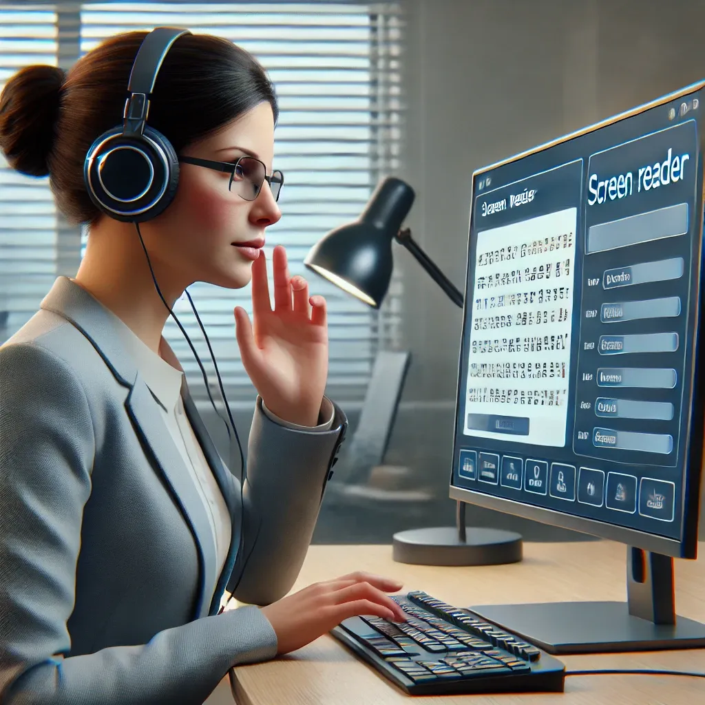 Woman working in front of the computer with a lot of form inputs