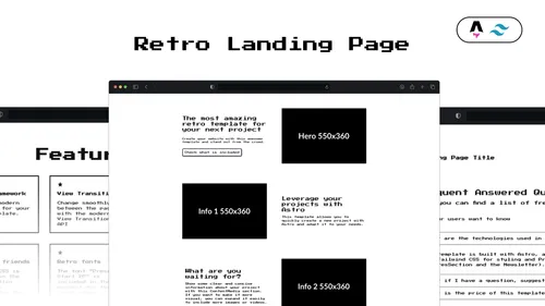 Template for a retro landing page